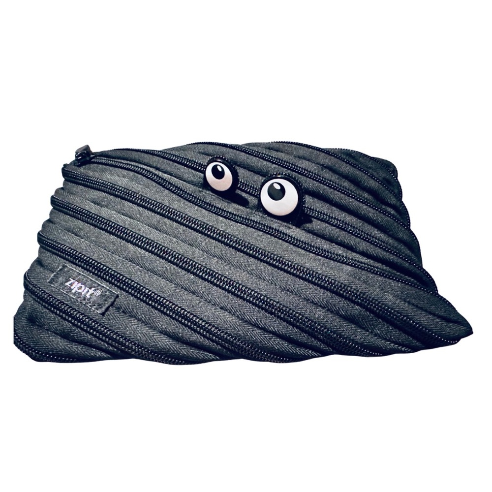 ZIPIT Grills Large Black Monster Pencil Case for Kids